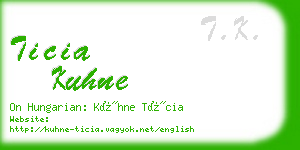 ticia kuhne business card